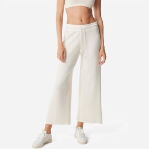 MATE the Label Organic Thermal Wide Leg Pant - Bone / XS